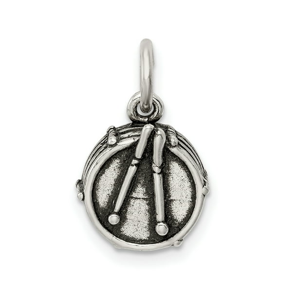 925 Sterling Silver Music Charm Drum Set Pendant Necklace 925 Sterling Silver Music Charm Drum Set Pendant Necklace